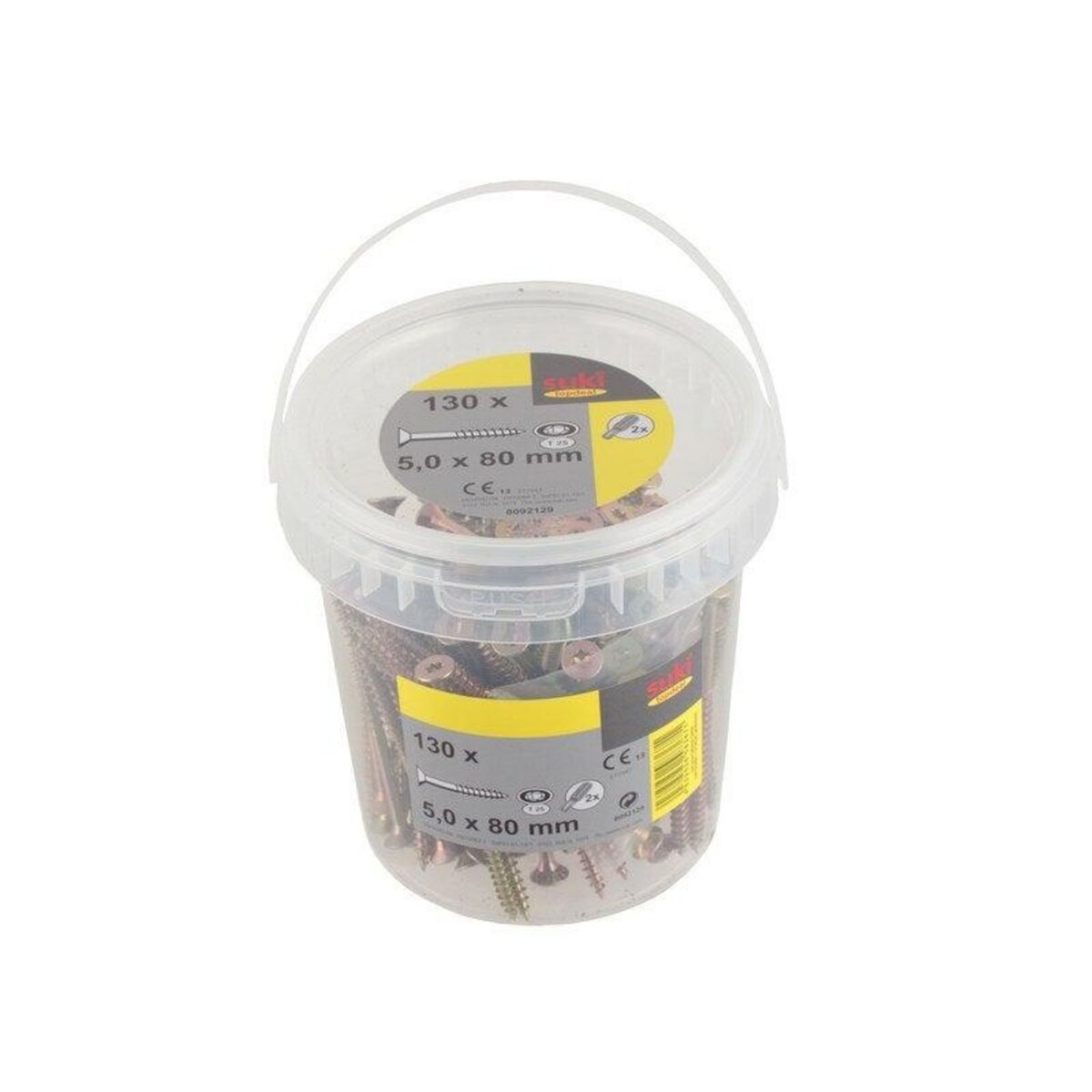 SUKI Seau 130 vis TF TX 5x80 mm + embout T25