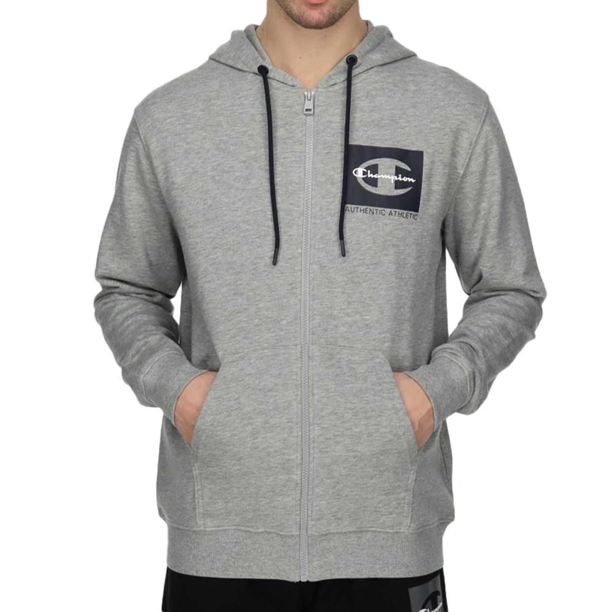 CHAMPION Sweat Zippée  Homme Champion Classic Label. Coloris disponibles : Gris