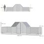 Voir la diapositive 3 : PAWHUT Enclos poulailler chenil 12,54 m² - parc grillagé dim 6,6L x 1,9l x 1,95H m - espace couvert - acier galvanisé