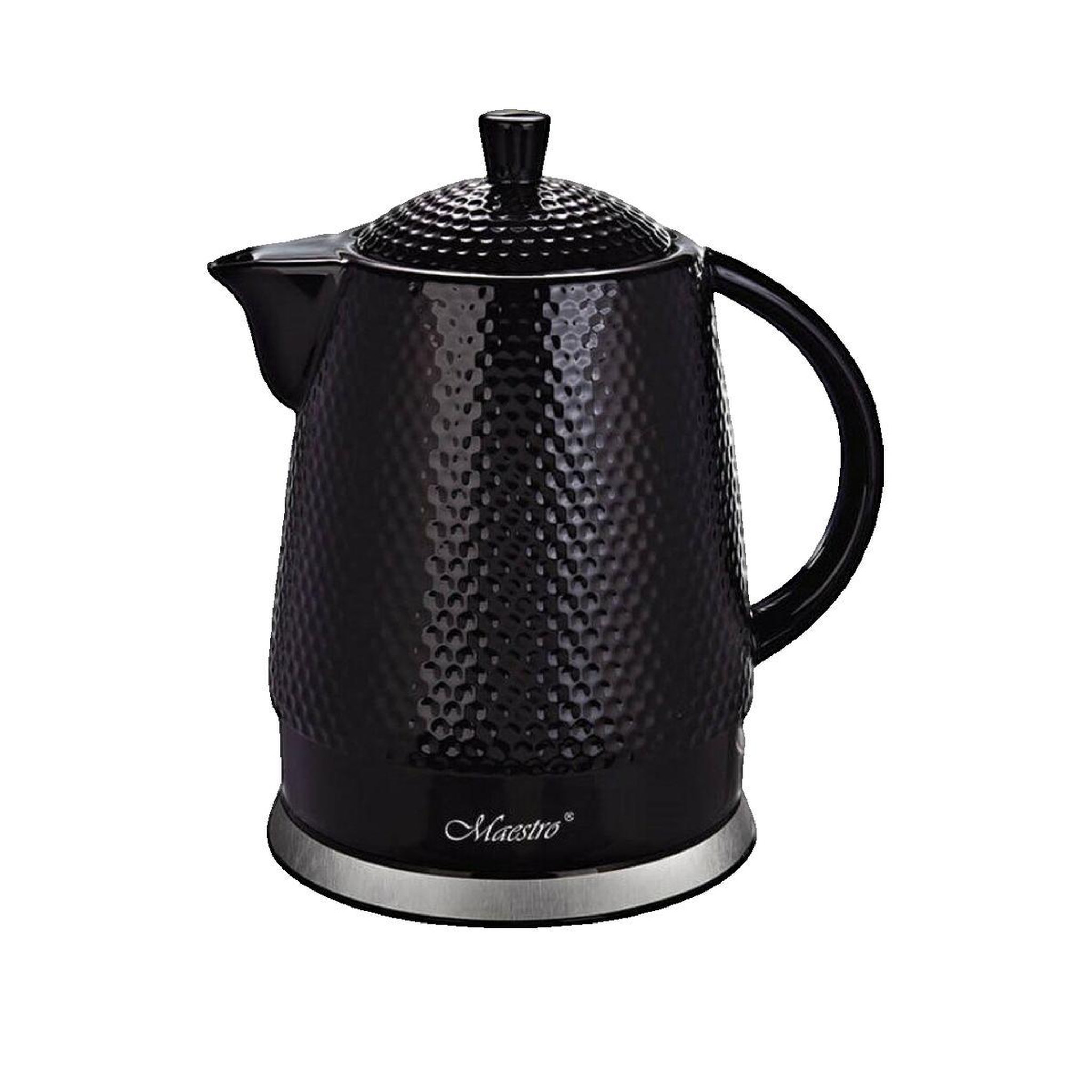 Voir la diapositive 2 : HELLO MAESTRO Bouilloire électrique Maestro MR-069 en céramique 1,5 L 1500 W noir et blanc