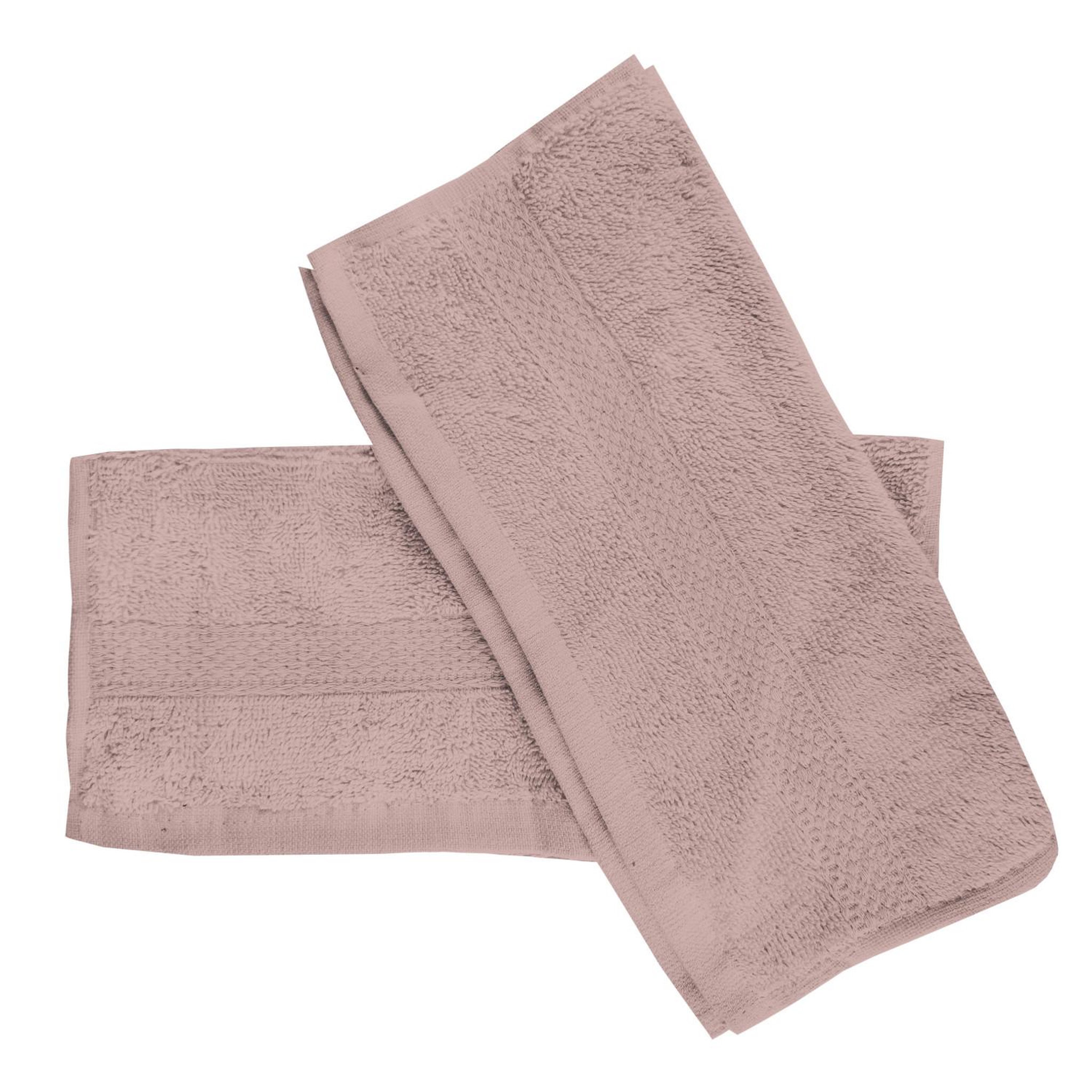 SOLEIL D'OCRE Lot de 2 serviettes invités en coton 500 gr/m2 30x40 cm lagune, par soleil d'ocre