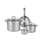 ELO Ensemble de 1 Poêle de cuisson 24 cm et 3 faitouts 12, 20 et 26 cm Elo Profi Citrin