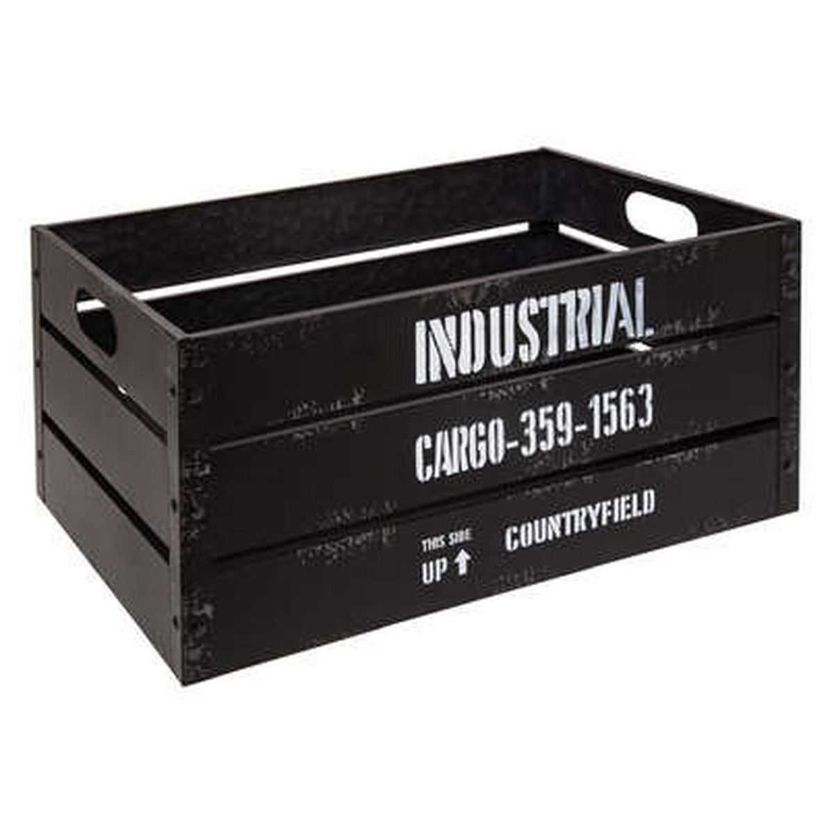 Lot de 3 caisses cagettes de rangement en métal style industriel 