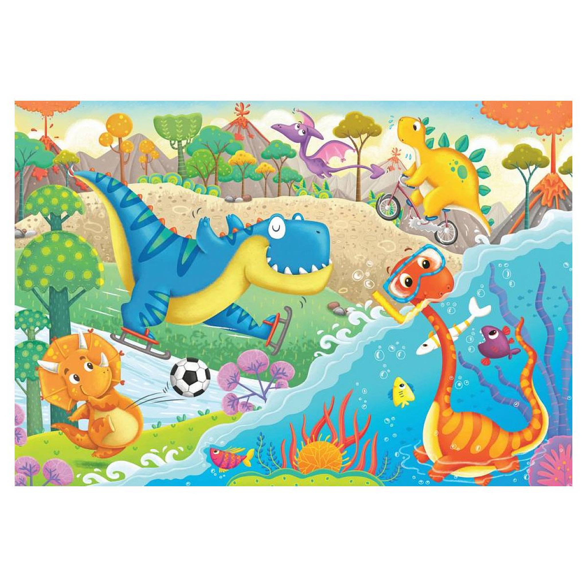 Voir la diapositive 2 : RAVENSBURGER 2 X12p Mes dinos preferes