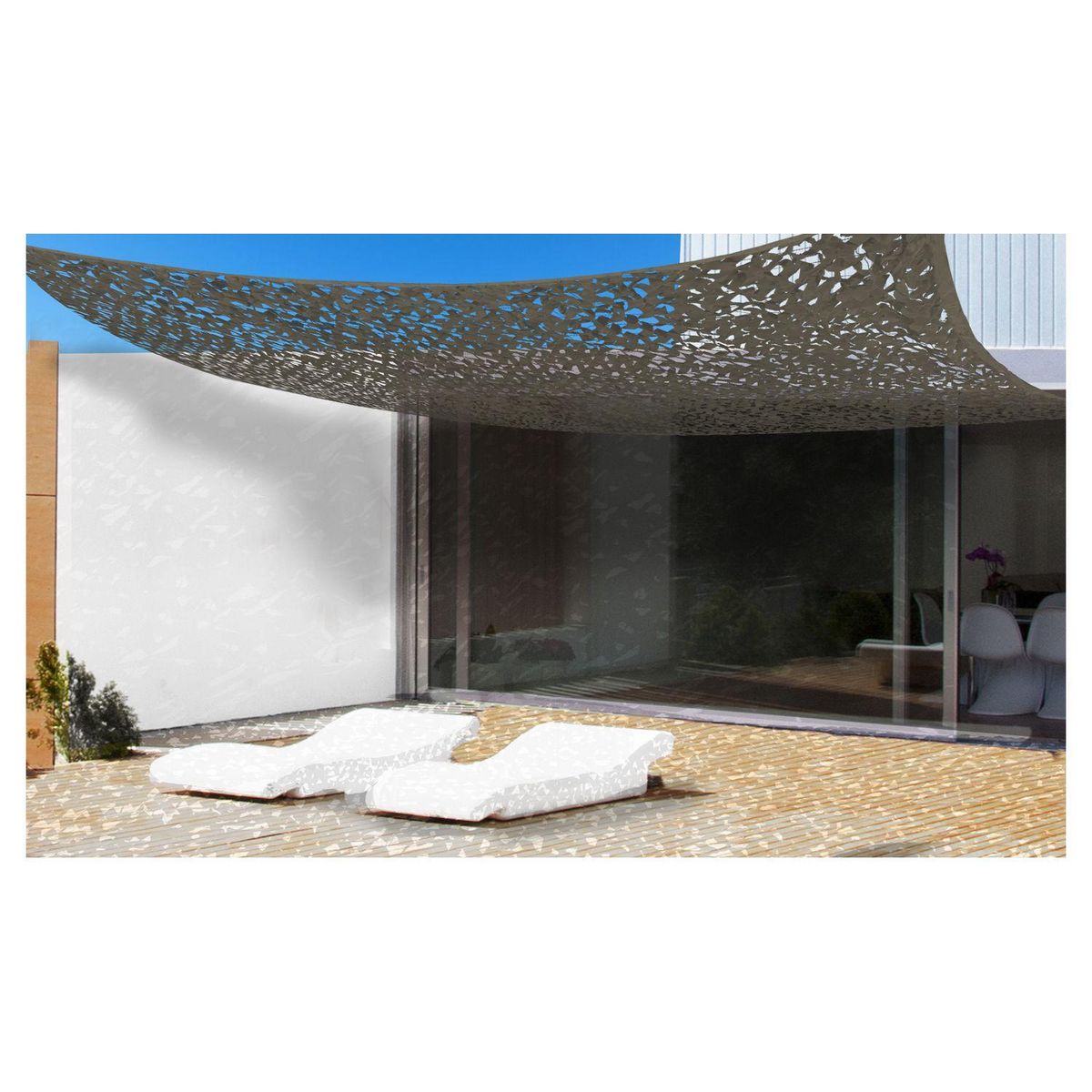 Inkazen Ombrière rectangulaire taupe 3x3m