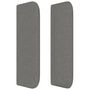 Voir la diapositive 4 : VIDAXL Tete de lit avec oreilles Gris fonce 103x16x78/88 cm Tissu