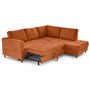 Voir la diapositive 2 : LISA DESIGN Anna - canapé d'angle droit 5 places convertible en velours texturé