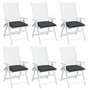 Voir la diapositive 4 : VIDAXL Coussins de chaise lot de 6 anthracite 40x40x7 cm