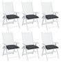 Voir la diapositive 4 : VIDAXL Coussins de chaise lot de 6 anthracite 40x40x7 cm