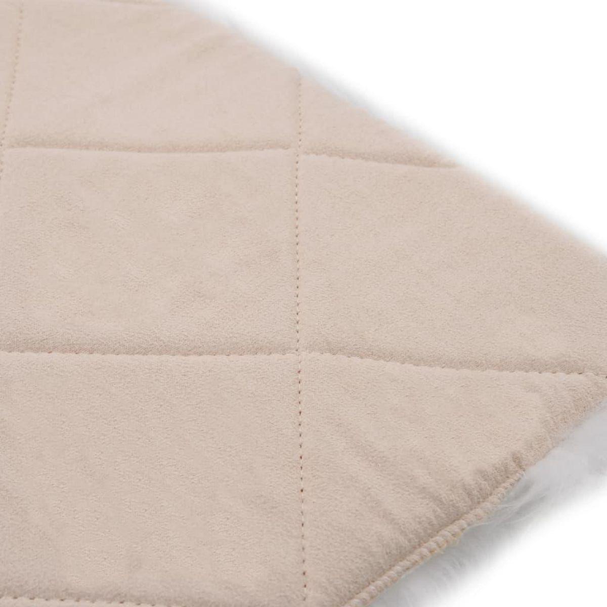 VIDAXL Coussins de chaise lot de 2 Blanc Peau de mouton veritable