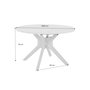 Voir la diapositive 3 : SWEEEK Table ronde de jardin bois d'acacia 6 places naturel - Avena