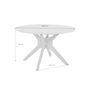 Voir la diapositive 3 : SWEEEK Table ronde de jardin bois d'acacia 6 places naturel - Avena