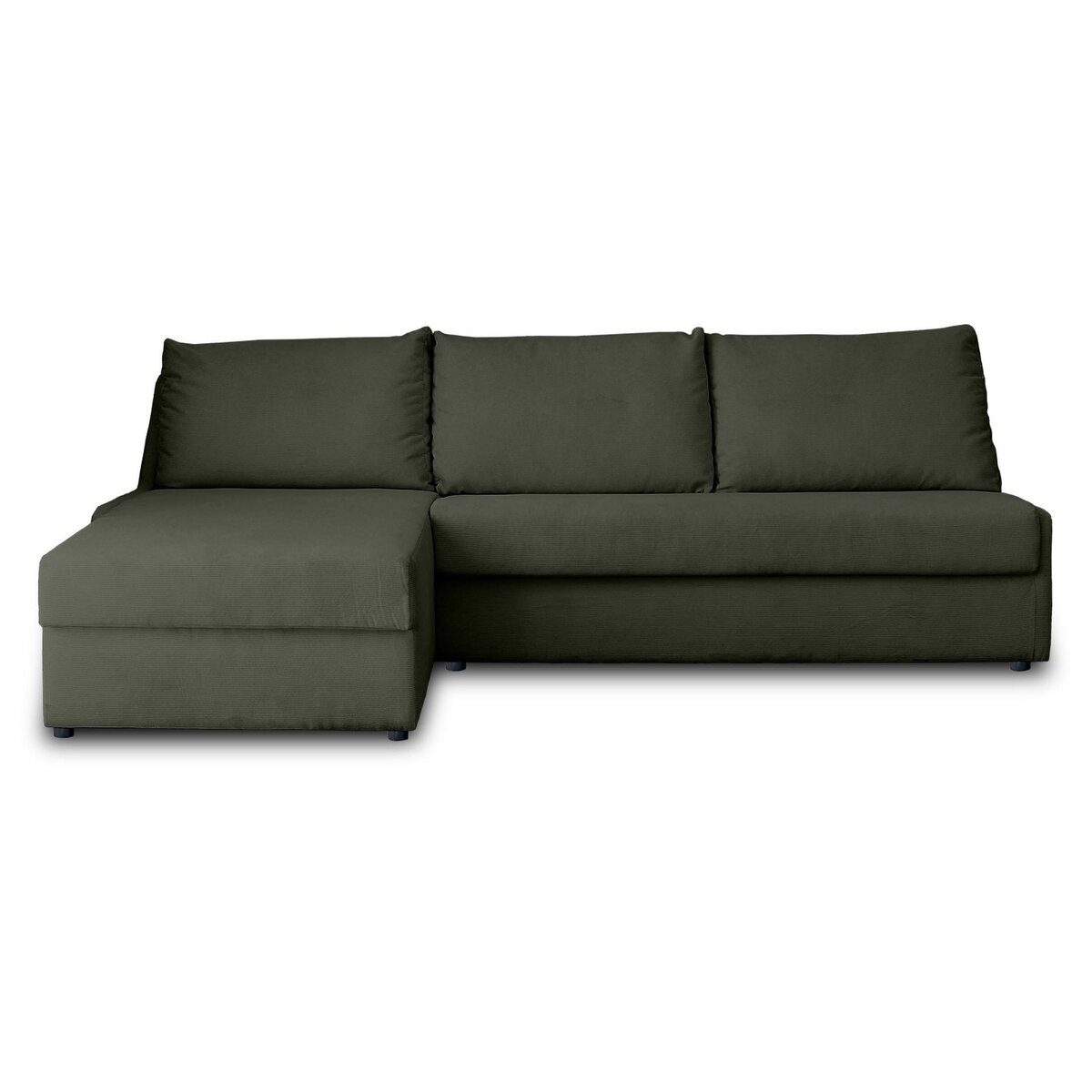 LISA DESIGN Palmira - canapé d'angle gauche - 4 places - convertible couchage quotidien - matelas 14 cm - en velours côtelé
