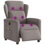 Voir la diapositive 3 : VIDAXL Fauteuil de massage inclinable electrique Taupe Tissu