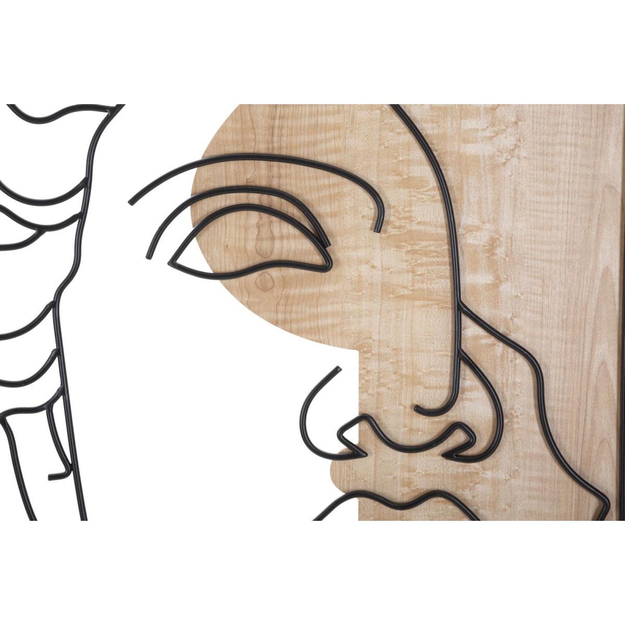 Voir la diapositive 2 : Paris Prix Décoration murale encadrée  david face  80cm naturel & noir