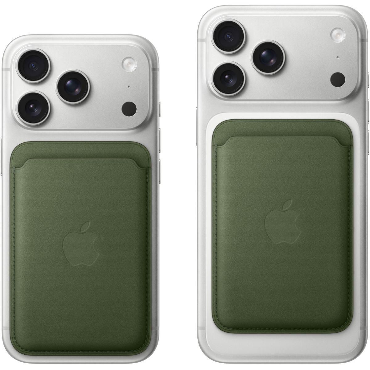 APPLE Porte-cartes MagSafe tissage fin Vert Mousse