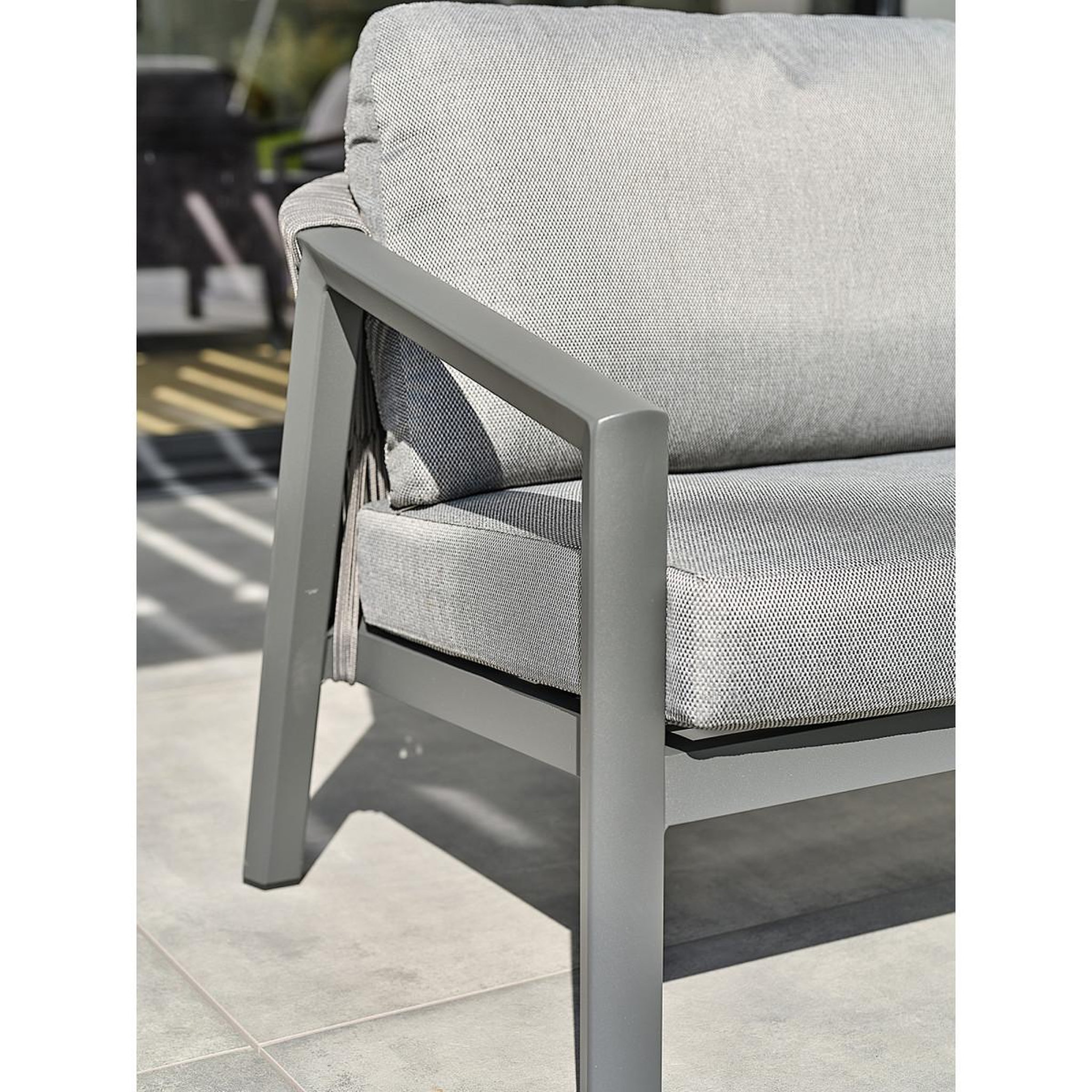 Voir la diapositive 3 : Paris Prix Salon de jardin 5 places  kelia  180cm anthracite
