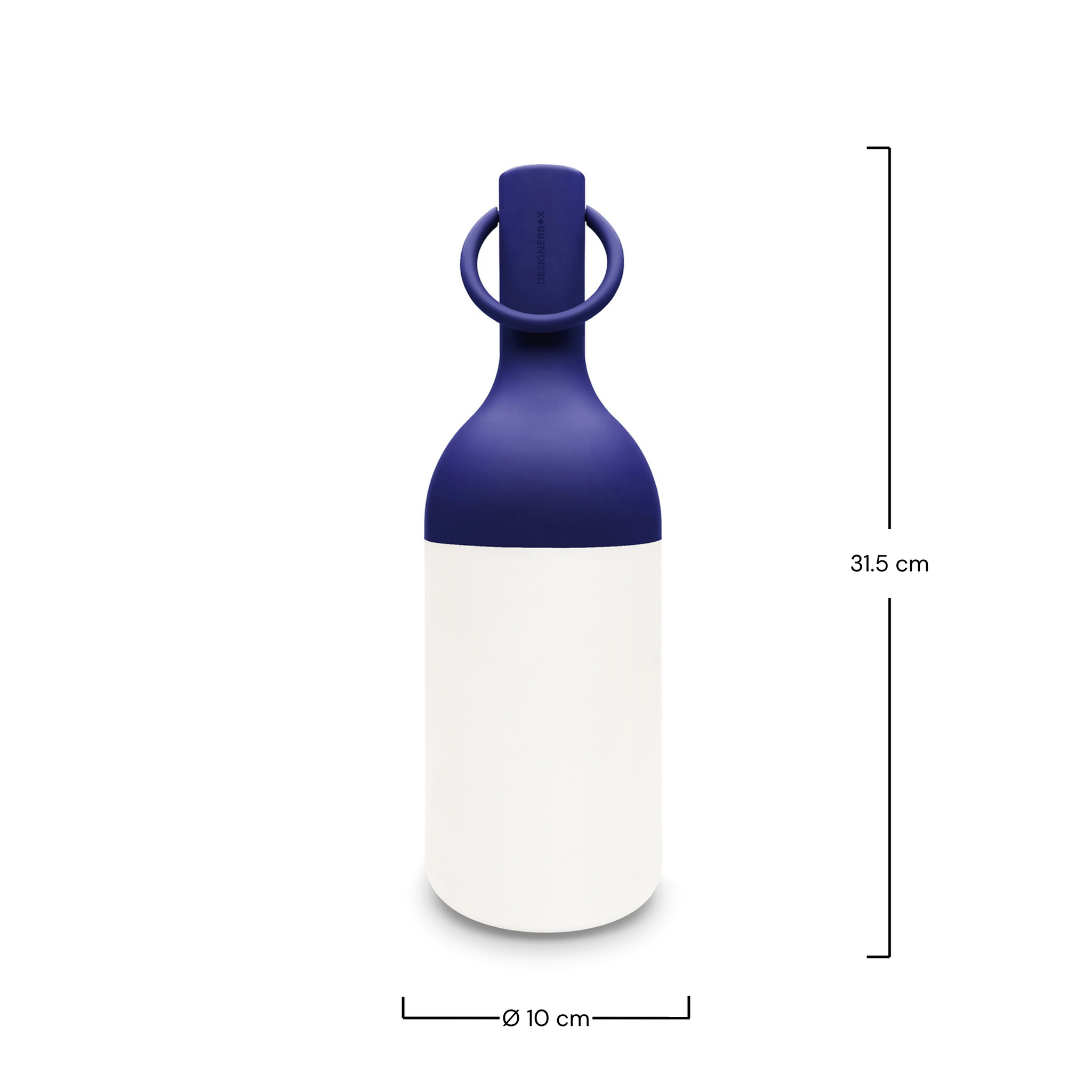 Voir la diapositive 4 : MAISON PAVANE Lampe nomade en plastique bleu-Elo