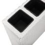 Voir la diapositive 5 : VIDAXL Lits sureleves de jardin et 4 pots 2 pcs Resine tressee Blanc