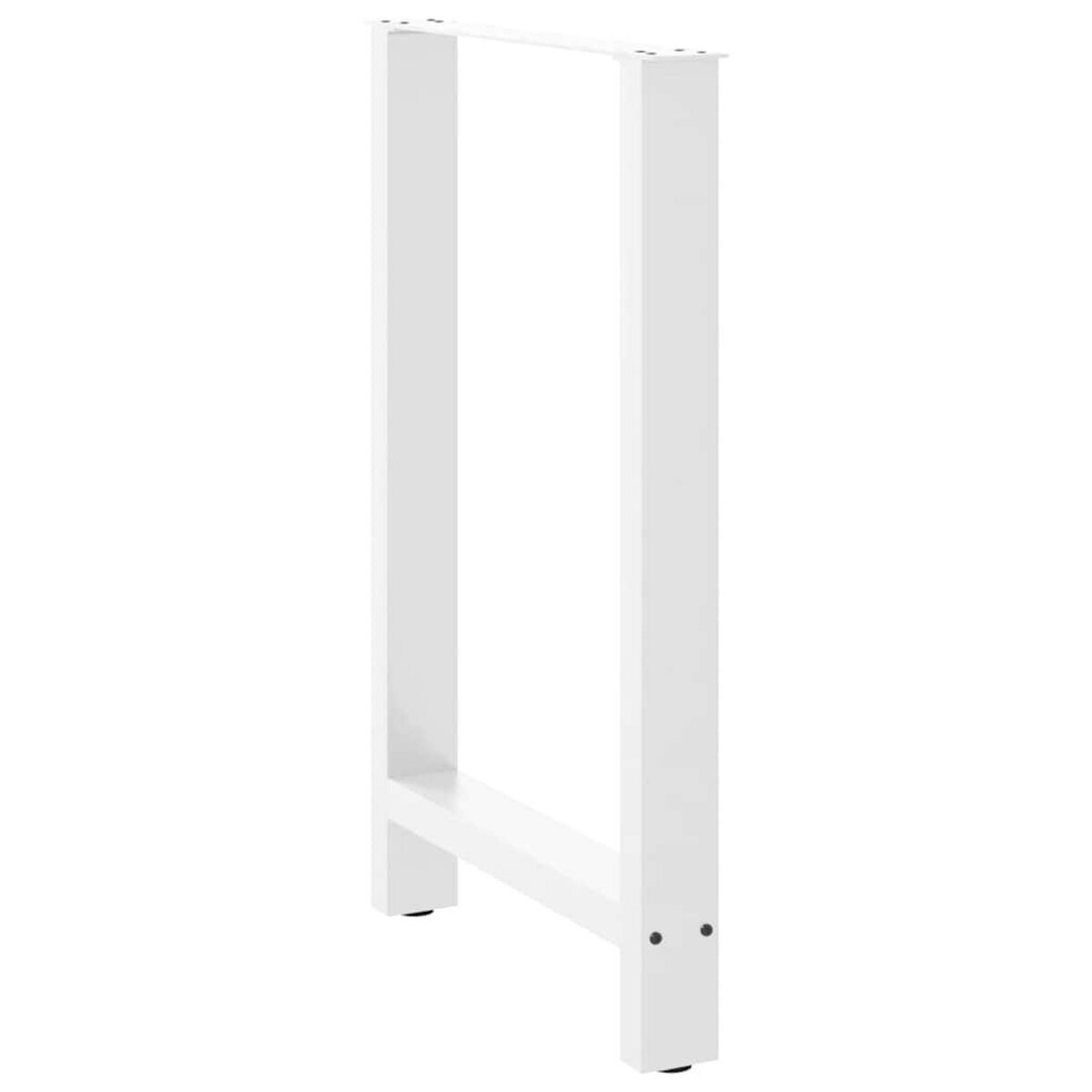 VIDAXL Pieds de table basse blanc 2 pcs 60x(90-91) cm acier