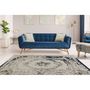 Voir la diapositive 2 : Paris Prix Tapis Vintage Fait Main  Ballerina  Gris & Bleu