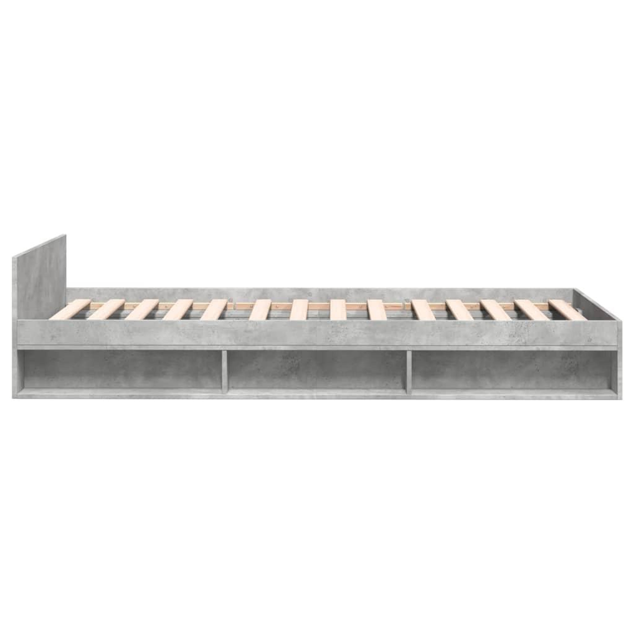 Voir la diapositive 5 : VIDAXL Cadre de lit avec tiroir sans matelas gris beton 90x200 cm
