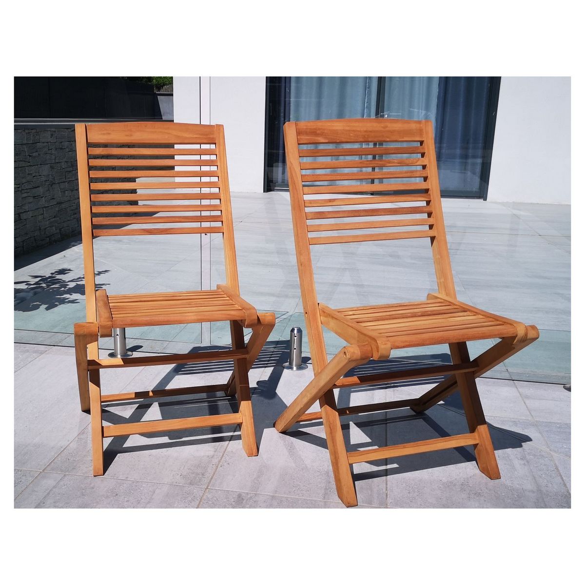 GIvex Chaise pliante de jardin - Teck - INNSBRUCK