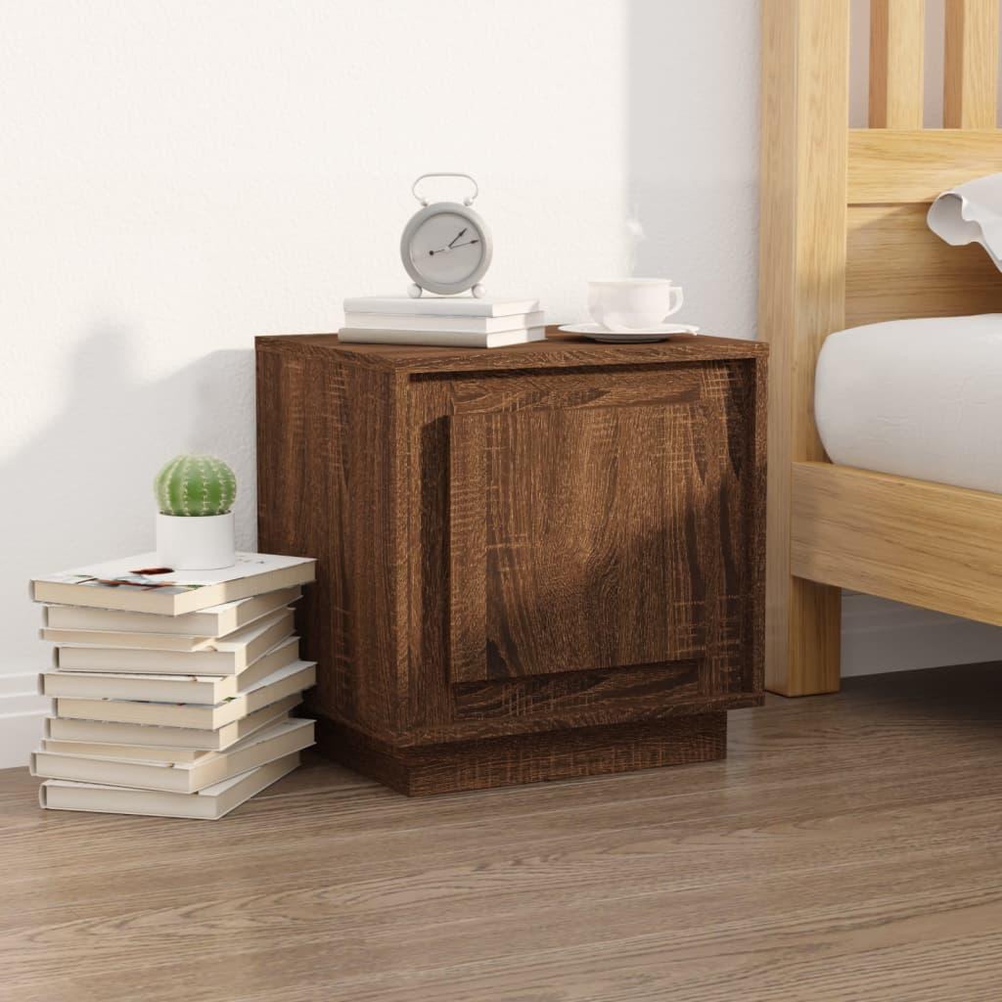 Voir la diapositive 3 : VIDAXL Tables de chevet 2pcs chene marron 44x35x45cm bois d'ingenierie