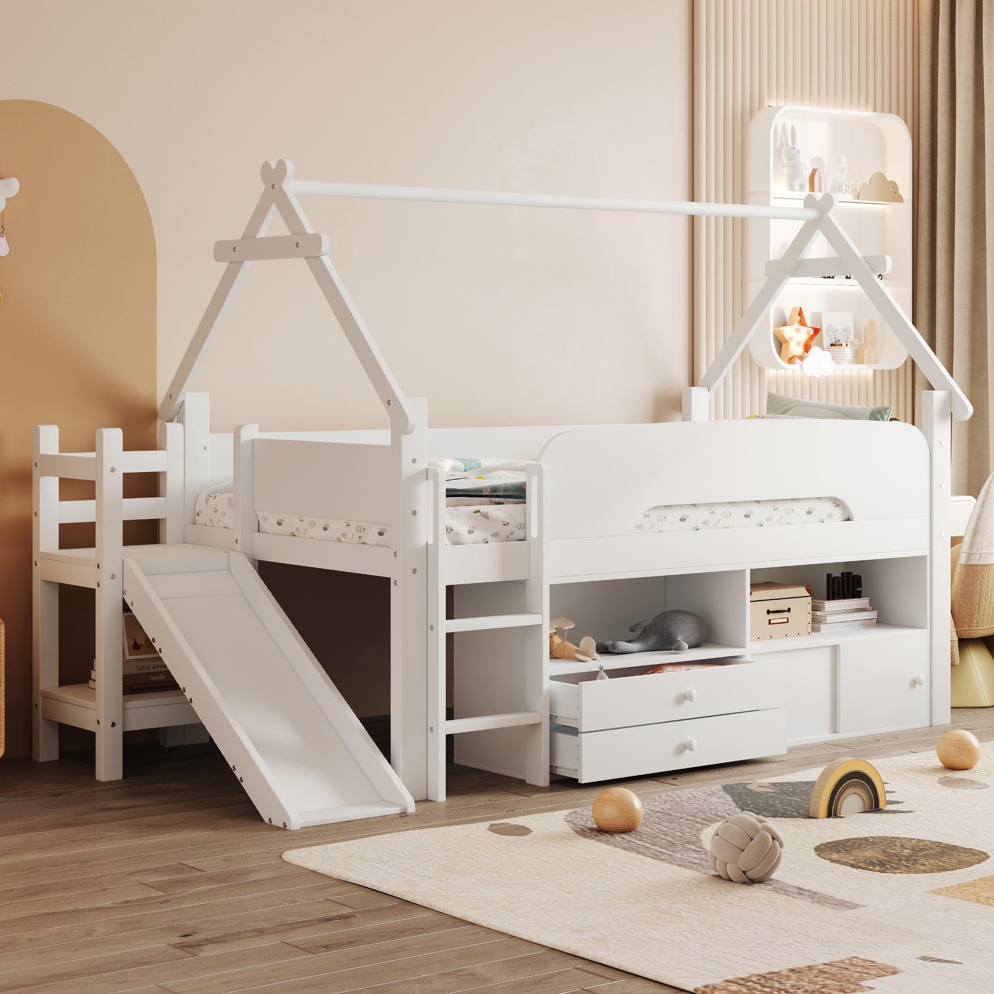 Voir la diapositive 4 : MERAX Lit mezzanine enfant