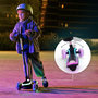 Voir la diapositive 6 : KINDERKRAFT Trottinette Kinderkraft RAKET UP 2-en-1 avec siège réglable, roues RGB LED, plateau lumineux, pliable dès bébé, Rose