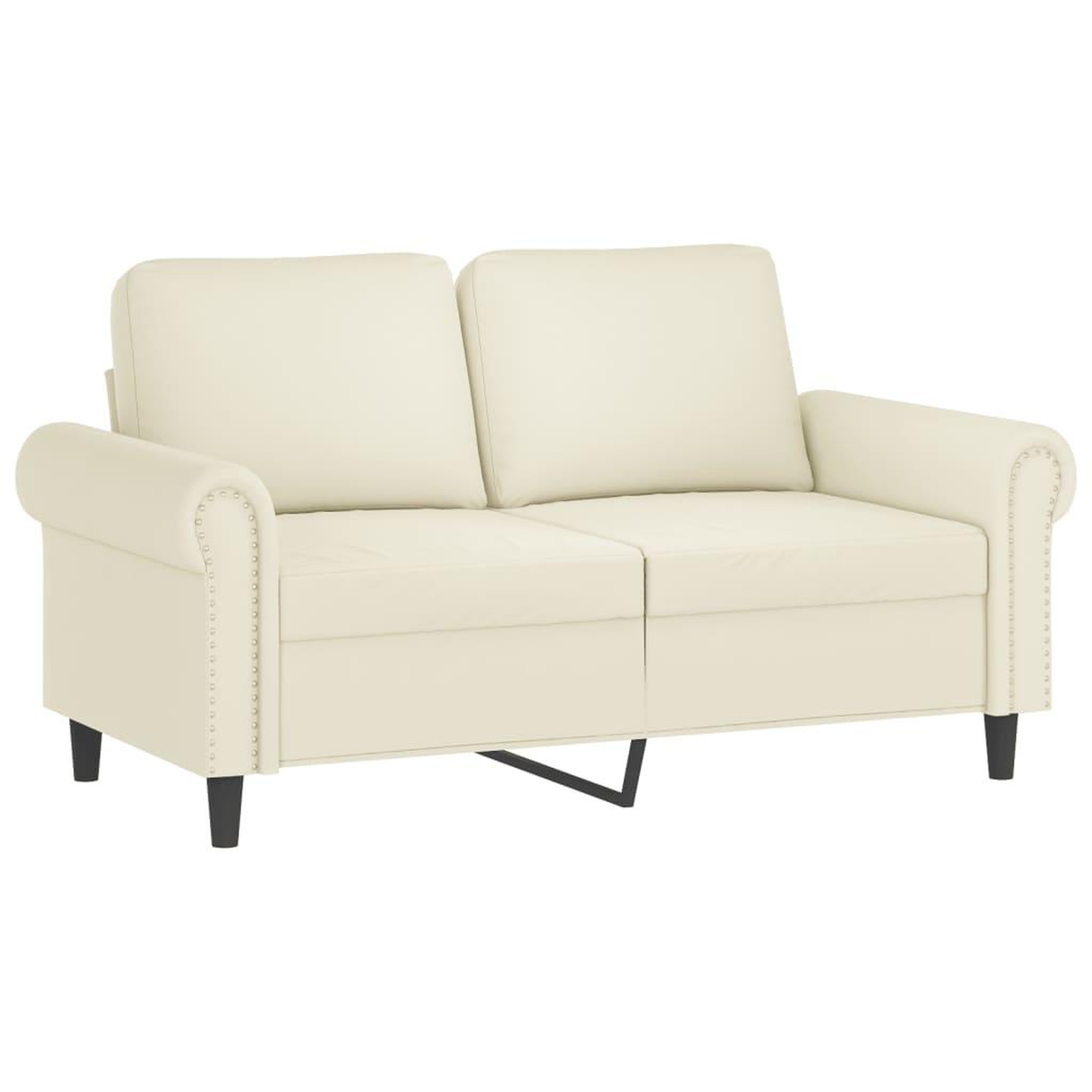 Voir la diapositive 4 : VIDAXL Ensemble de canapes 3 pcs avec coussins Creme Velours