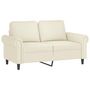 Voir la diapositive 4 : VIDAXL Ensemble de canapes 3 pcs avec coussins Creme Velours