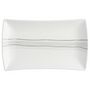 Voir la diapositive 1 : SECRET DE GOURMET Lot de 6 Assiettes Plates Rectangles  Lignes  26cm Blanc