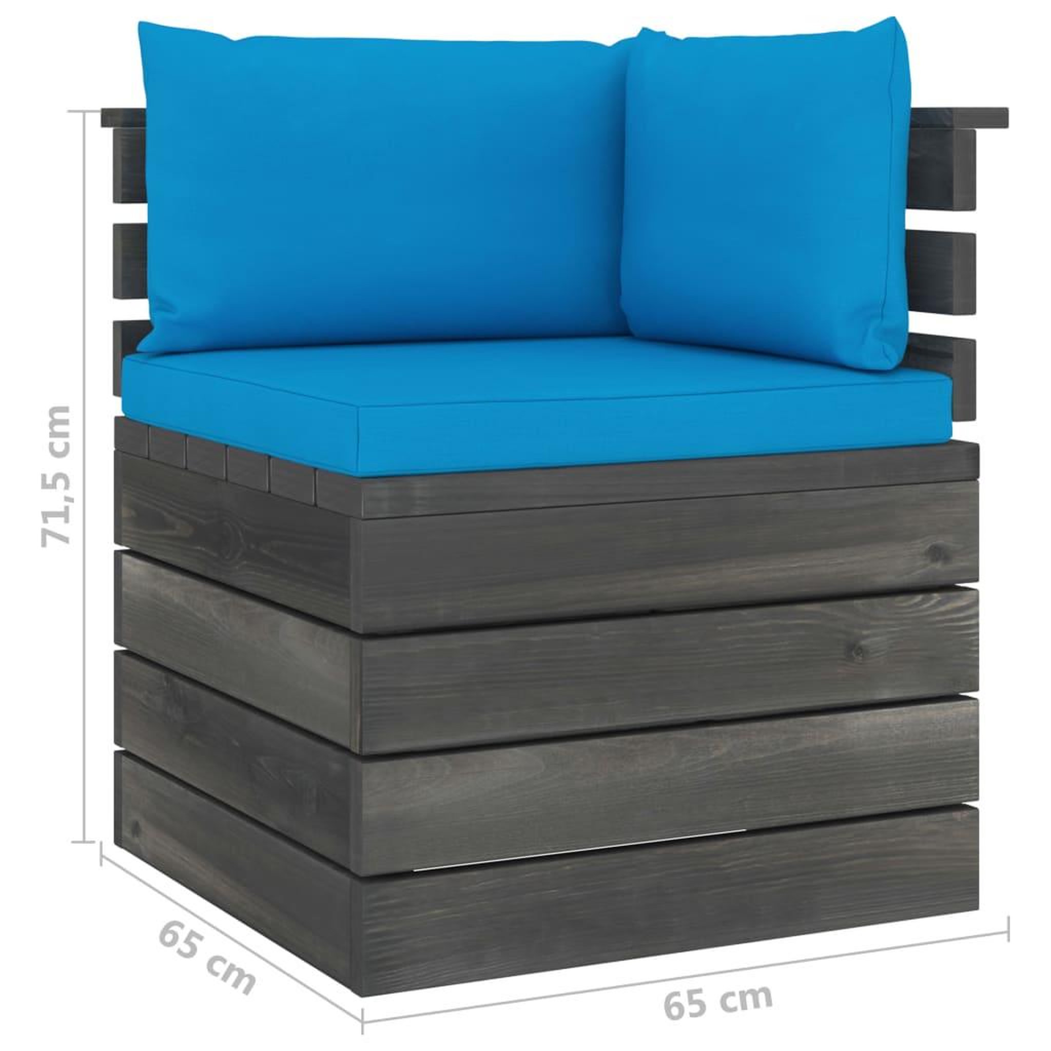 Voir la diapositive 6 : VIDAXL Salon palette de jardin 5 pcs avec coussins Bois de pin massif