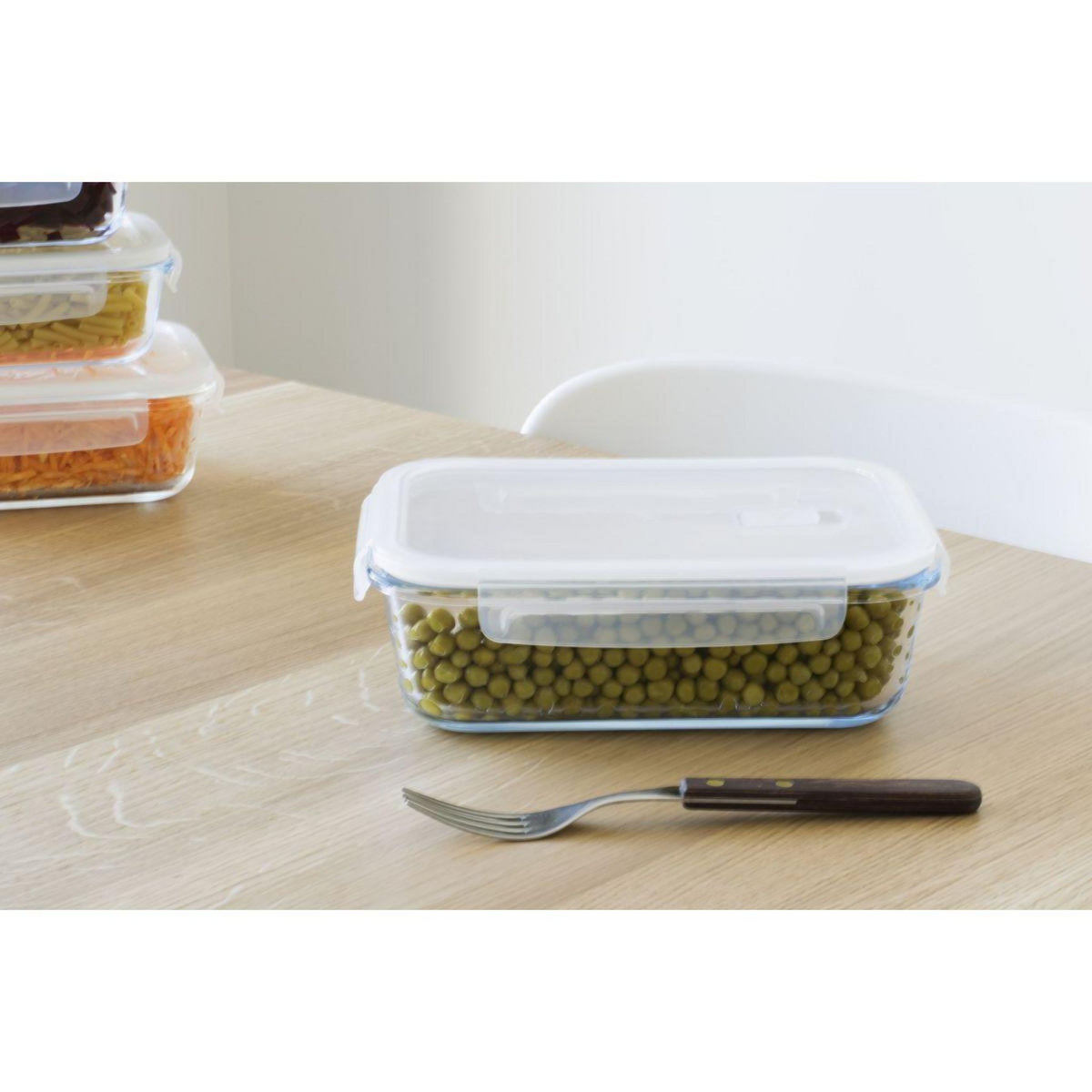 PEBBLY Boîte hermétique RECTANGULAIRE EN VERRE 1.5L