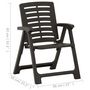 Voir la diapositive 6 : VIDAXL Chaises de jardin lot de 2 Plastique Anthracite