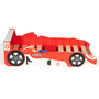 Voir la diapositive 3 : ID MARKET Lit enfant voiture formule 1 TEDDI 70 x 140 CM rouge