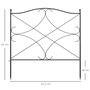 Voir la diapositive 3 : OUTSUNNY Lot de 5 clôtures de jardin décoratives en métal avec ornements - dim. totales 305L x 62H cm - noir
