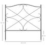 Voir la diapositive 3 : OUTSUNNY Lot de 5 clôtures de jardin décoratives en métal avec ornements - dim. totales 305L x 62H cm - noir