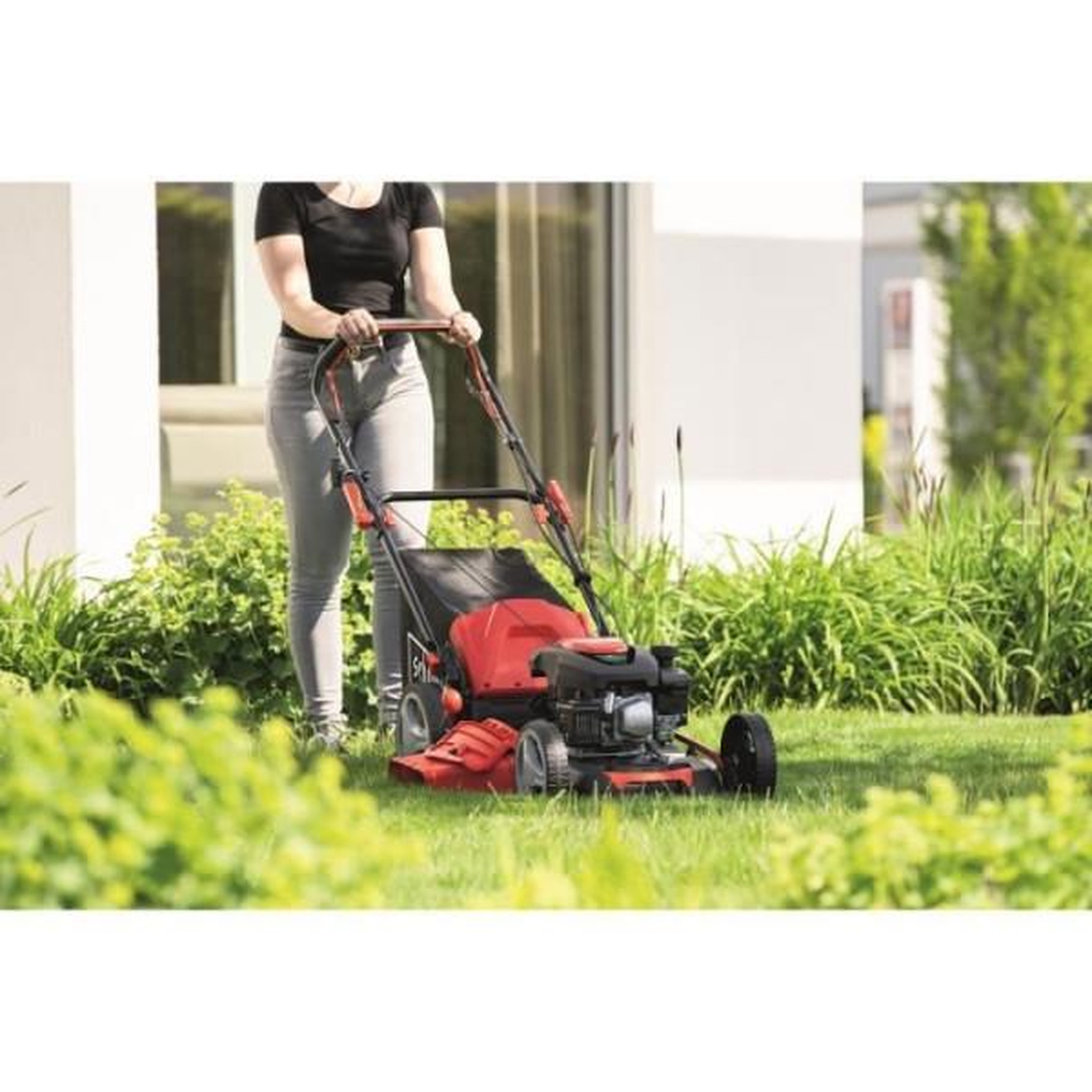 Voir la diapositive 2 : SCHEPPACH Tondeuse a Gazon   thermique autotractée 4 en 1 MS173-51 - 51cm - 173cc - SCHEPPACH