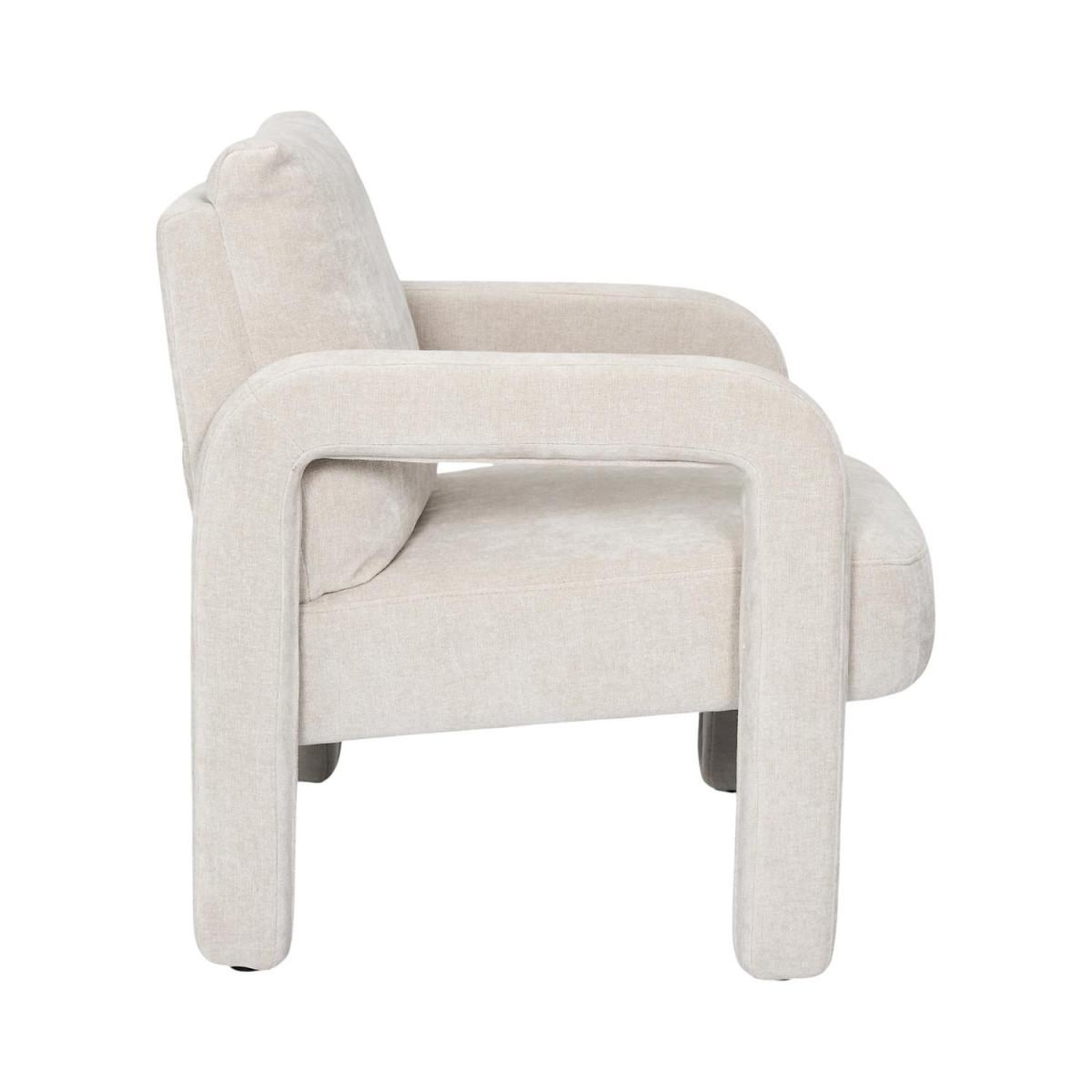 Voir la diapositive 3 : The Home Deco Factory Fauteuil design  emilia  81cm blanc