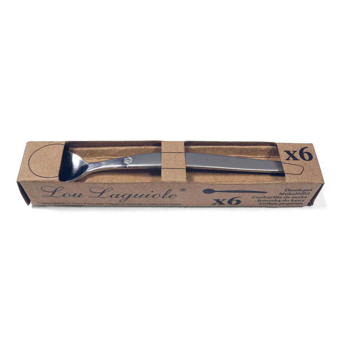 Set 6 cuillères expresso moka inox 11.5 cm