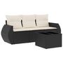 Voir la diapositive 2 : VIDAXL Salon de jardin 4 pcs avec coussins noir resine tressee