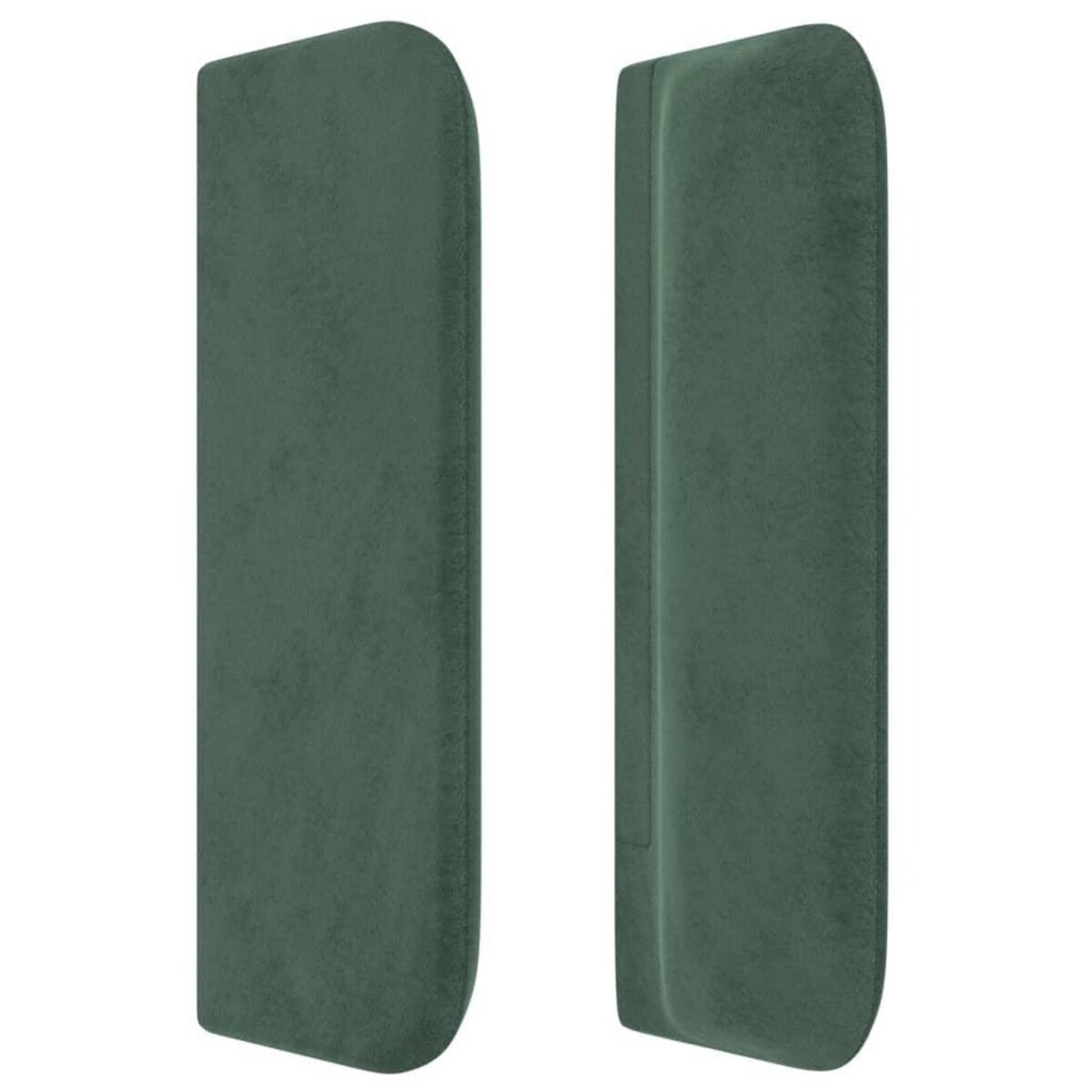 VIDAXL Tete de lit avec oreilles Vert fonce 203x16x78/88 cm Velours