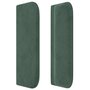 Voir la diapositive 4 : VIDAXL Tete de lit avec oreilles Vert fonce 203x16x78/88 cm Velours