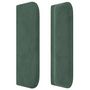 Voir la diapositive 4 : VIDAXL Tete de lit avec oreilles Vert fonce 203x16x78/88 cm Velours