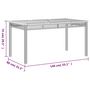 Voir la diapositive 6 : VIDAXL Table de jardin gris 140x80x75 cm resine tressee et bois acacia