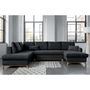 Voir la diapositive 2 : BEST MOBILIER Lagom - canapé d'angle panoramique - convertible - avec coffre - en tissu - 7 places - gauche
