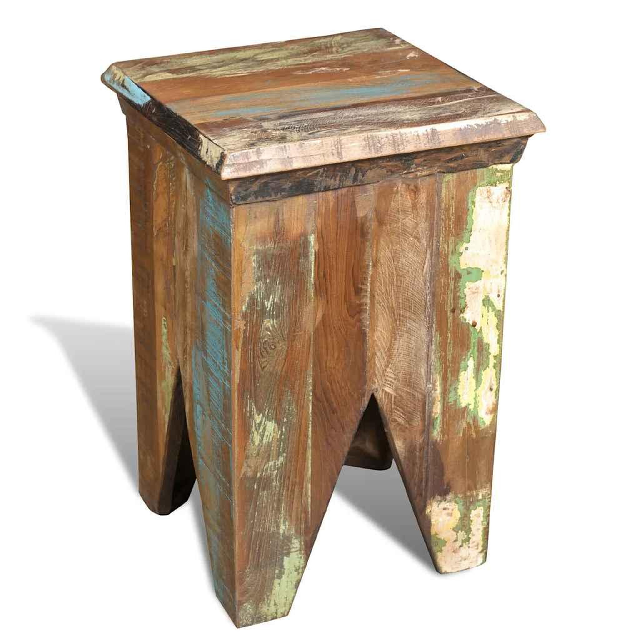 Voir la diapositive 2 : VIDAXL Tabouret bois de recuperation massif