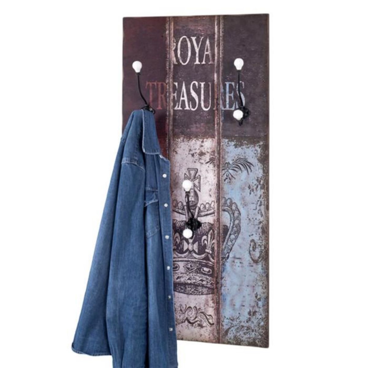 Paris Prix Patère Murale 4 Crochets  Royals  100cm Multicolore